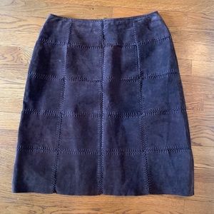 Vintage brown suede skirt